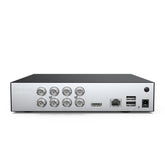 8 Channel 5MP Wired Security Camera System - Hybrid DVR, 6pcs 2MP Turret Cameras, Outdoor & Indoor, Smart Motion Detection, Remote Access